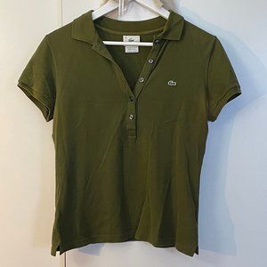 Lacoste Cotton Polo in Olive - Size 38